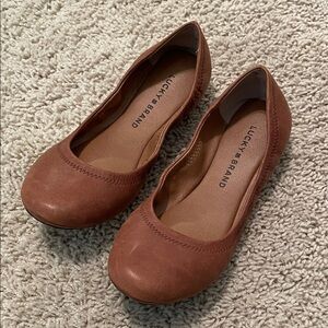 Lucky Brand Women's Emmie Ballet Flats, Tan, size 7.5
